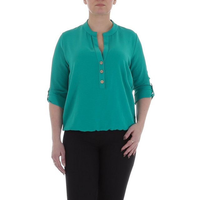 Ital-Design Crinklebluse Damen Elegant (85915883) Bluse in Grün