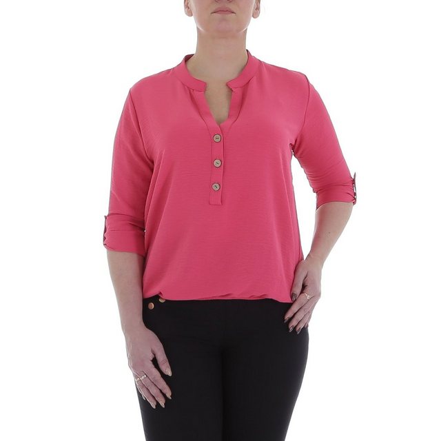 Ital-Design Crinklebluse Damen Elegant (85915885) Bluse in Pink