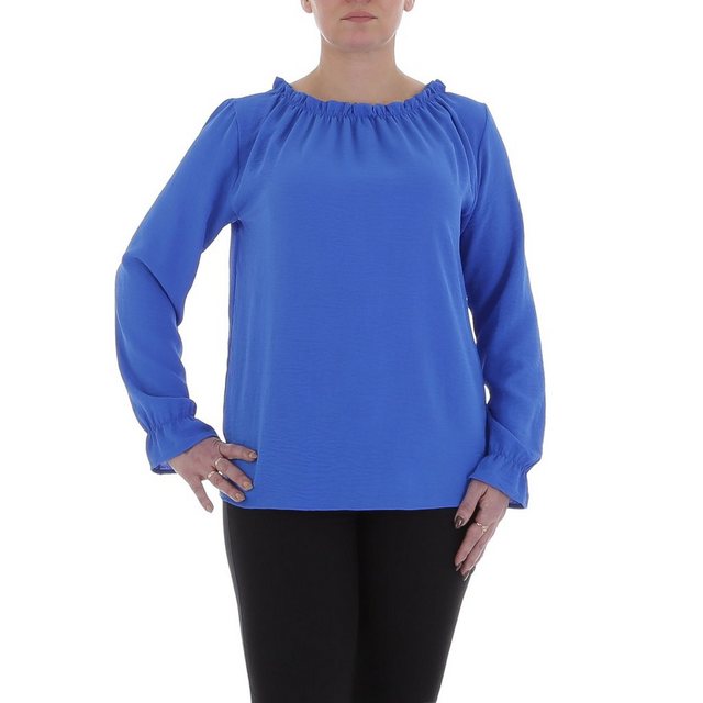 Ital-Design Langarmbluse Damen Elegant (85915873) Bluse in Blau