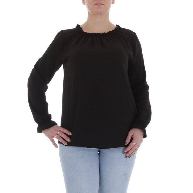 Ital-Design Langarmbluse Damen Elegant (85915876) Bluse in Schwarz