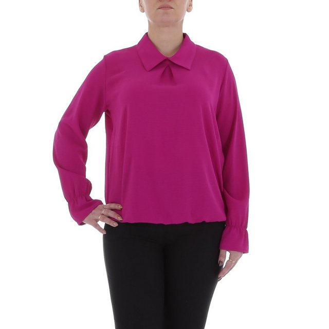 Ital-Design Langarmbluse Damen Elegant (85915893) Bluse in Pink