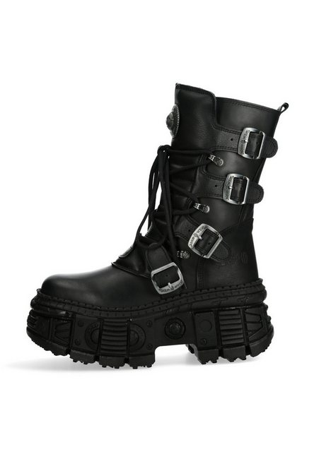 New Rock WALL373-S5 Bikerboots Markantes Design, ideal für Rock, Biker & Punk