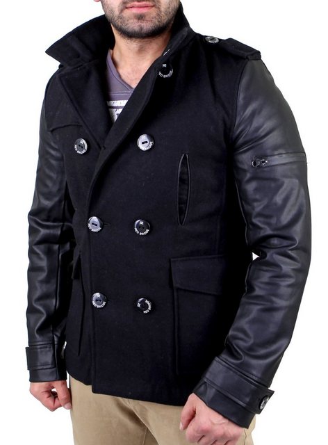 RedBridge Winterjacke Redbridge Mantel Herren Material-Mix Jacke Kurz- Mantel RB-41485 warme Jacke Kurzmantel