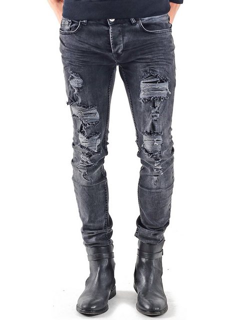 VSCT Destroyed-Jeans VSCT Jeans Herren Keno Rock Heavy Destroyed Look Jeans-Hose V-5641831 Destroyed Männer-Hose Jeans Slim Fit