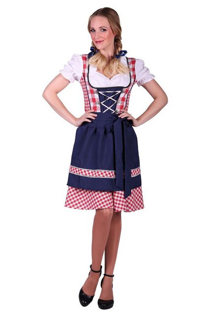 thetru Trachten-Kostüm Dirndl Kleid Oktoberfest Tracht Wiesn Trachtenmode Damen Volksfest