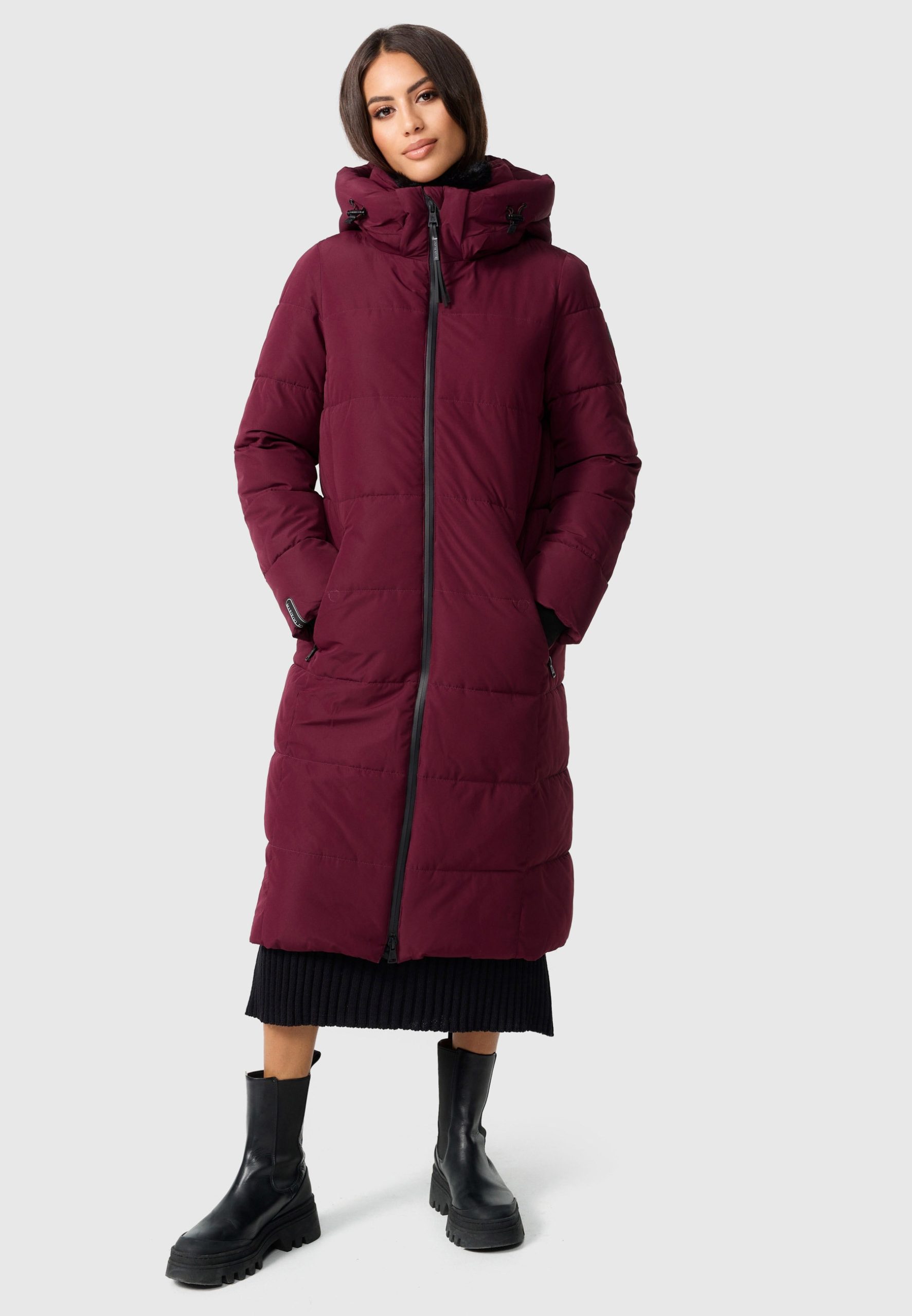 Marikoo Steppjacke "Zuraraa XVI", langer Winter Mantel gesteppt