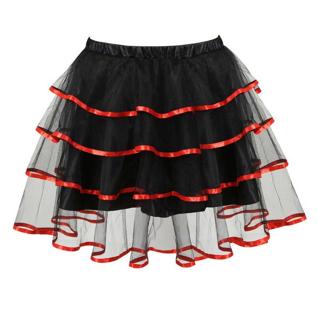 Refttenw Tüllrock Tutu-Rock Damen Kurz Retro Rock Knielang Tüllrock Tutu Kleid Lang-50cm