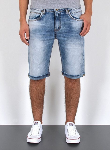 ESRA Jeansshorts Herren Sommerhose Jeans Shorts Herren Jeans-Shorts Stretch kurze Hose Jeans-Shorts Herren kurze Jeans Herren Sommer Hose Jeans Shorts