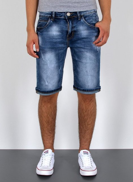 ESRA Jeansshorts Herren Sommerhose Jeans Shorts Herren Jeans-Shorts Stretch kurze Hose Jeans-Shorts Herren kurze Jeans Herren Sommer Hose Jeans Shorts