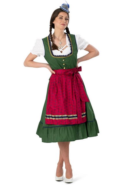 Funny Fashion Trachten-Kostüm Dirndl Kleid Tracht Wiesn Oktoberfest Kostüm Trachtenkleid Damen