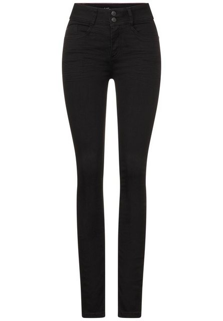 STREET ONE Slim-fit-Jeans - Basic Jeans Slim Fit - Highwaist - Dunkle Slim Fit Jeans